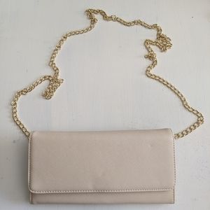 Faux Leather Clutch/Crossbody Bag
